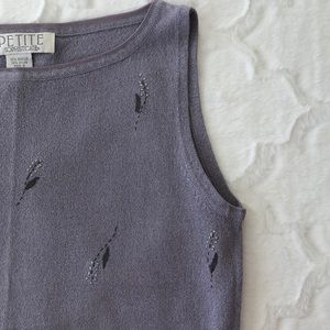 Petite Sophisticate Lavender Sleeveless Top